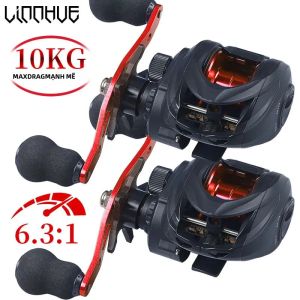 Máy Câu Cá LINNHUE Baitcasting Tốc Độ Cao 6.3:1/7.2:1 Tầm Xa Dùng Cho Nước Ngọt/nước Mặn Biển Đá Sông