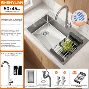 SHENYUAN | Single Basin 304 Stainless Steel Sink