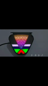 🌈Qunxing2024🌈สีสันขับรถ Anti-Tracking คําเตือน12 V 24 V กันน้ำแฟลชโคมไฟ LED ใหม่ ที่มีประกายไฟท้ายรถบรรทุก SC-QTY