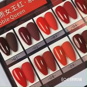 AS สีเจล สีทาเล็บ โทนเฉดสีแดง รหัส QH พร้อมส่งจ้าา