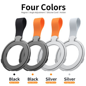 2025 New Universal Strong Magnetic Adsorption Mobile Phone Holder for Magsafe Accessories Magnet Stand with Strap Bracket for IPhone 16 Pro Max 13 14 15 Plus for Samsung