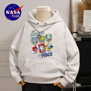 NASAOVRE Ultraman Hoodie Boys Fleece Lined Loose Fit Cartoon Design Spring Autumn New Style Childrens Warmth Comfortable Sweatshirt