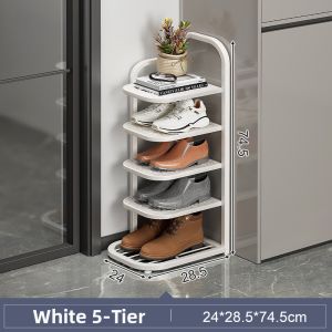 Narrow Space Suitable Home Entrance Iron Shoe Rack