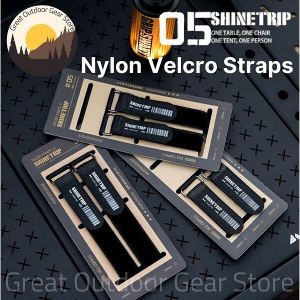 Shinetrip Outdoor Camping Velcro Straps 05 Series Multi-Functional Convenient Black Strong Adhesive Encryption Loop Nylon Strap