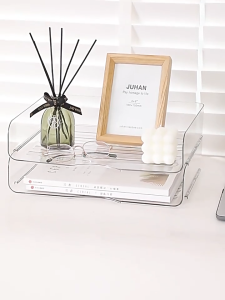 【i.Rumah】 File Document Letter Paper Tray Sorter Collection File Desk Organizer Rack Stackable Document Tray Holder