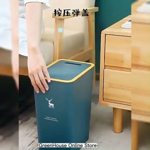 ถังขยะทรงสูง เหมาะสำหรับใส่ในห้องน้ำ บรรจุ10ลิตร ถังขยะพลาสติก