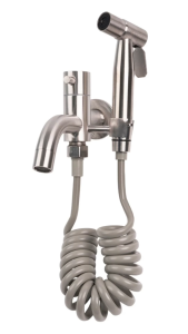 Vòi xả nước kèm vòi xịt rửa inox 304 dây lò xo Hobby home decor GXLX2