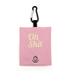 Portable Pet Poop Bag Dispenser Canvas Garbage Bags Outdoor Waste Bag Holder for Dogs Cats Puppy Cat Pick up Organizer