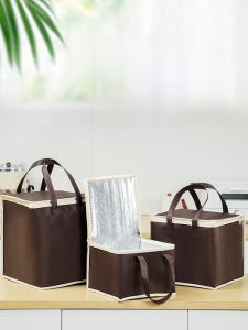 68 Inch Aluminum Foil Thickened Handheld Insulated Bag for Delivery Birthday Cake Refrigeration Bag Large Capacity Storage Bag