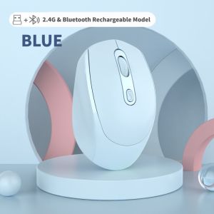 NexusClick Ergonomic Gaming Wireless MouseDual Mode Bluetooth 2.4G Rechargeable Silent 3 DPI Office Mice for Laptop Windows Mac