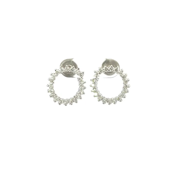 ESOTICO JEWELRY EARRINGS W/ 42 DIAS (1.29) 18K White Gold