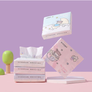 Tissues 3 ชุดสำหรับผู้เลี้ยงเด็ก ชุบลื่น ซับในกระเป๋าพกพา แผ่นซับหน้ากากสำหรับใช้ในบ้าน แผ่นซับหน้ากากขนาดเล็ก 40 แผ่น