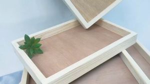 พร้อมส่ง!!! ถาดเสิร์ฟอาหาร แบบสี่เหลี่ยม ถาดไม้มินิมอล ถาดใส่อาหาร ถาดไม้งานฝีมือ กล่องใส่ของทั่วไป ถาดใส่ของ 4 ขนาด MT054