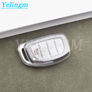 Transparent Car Key For Hyundai Ix35 I40 I20 I10 Tucson Elantra Creta Sonata Ioniq Accent Creata Smart Remote Fobs Cover Case