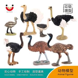 Solid Animal Model African Ostrich Emu Walking Bird Realistic Childrens Toy Educational Gift Display Item for Kids