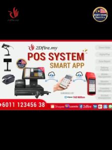 2Dfire P12C 15.6" Multi Touch Screen Smart Pos System Cashier Machine Point Of Cash Register Operating System智能触摸屏卧式一体收银机