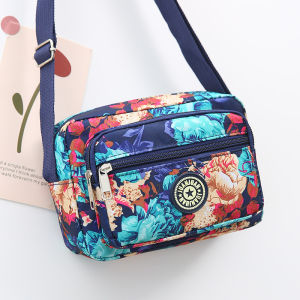 Japanese and Korean New Arrival All-Matching Printed Lightweight Cloth Bag Womens Mini Bag Hand-Carrying Middle-Aged Mother Bag Canvas Messenger Bag
