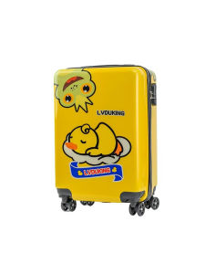 Cartoon Luggage Childrens Carry-On Suitcase with Password Lock Universal Wheels Travel Bag Polyester Inner Material ABS+PC Material