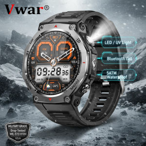 New T-Rex 3 Ultra Outdoor Smart Watch With Flashlight/UV Light 5ATM Waterproof Al Voice Bluetooth Call Sports Men Smart Watch