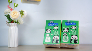 [6 Pack] LamPure Panda-Patterned Bamboo Pulp Tissue 800 Sheets 4 Ply/Pack (120mm x 175mm) | Eco-Friendly Family Pack Thick & Soft Biodegradable Bulk Packaging