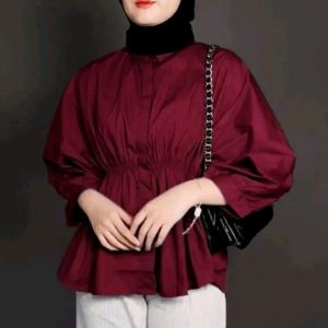 ALYA SHIRT/KEMEJA ALYA SERUT DEPAN/ ALYA SHIRT KATUN POPLIN PREMIUM