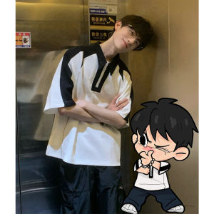 Áo Thun Polo Nam Tay Ngắn Khóa Kéo Nửa Thân Thiết Màu Sắc Cổ Bẻ Phong Cách Mỹ Cleanfit Năm Tay Mùa Hè Thường Xuyên Không Cần Ủi