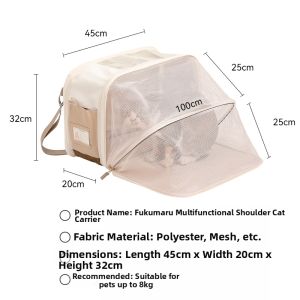 FUKUMARU | Portable Large Capacity Expandable Anti-Stress Pet Backpack