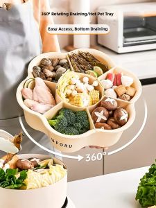 Rotatable Multi-purpose Drainage Vegetable Dish