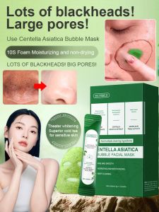Remove Acne Blackhead Large Pores[A Touch of 18] Bubble Cleansing Mask/Oil Control Whitening Brightening Moisture Cleaning Milk/Removes Dirt Grease Natural Ingredients Gentle Soothing/泡泡清洁面膜