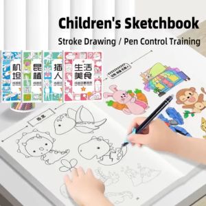 DIY Drawing Book For Kids Line Tracing Copying Coloring Painting Book Educational Toys Gifts for Boys Girls Mainan Budak Perempuan
