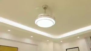 Đèn quạt trần hiện đại cánh bung cánh cụp Quạt trần phòng khách phòng ngủ động cơ DC siêu êm tiết kiệm điện có remote