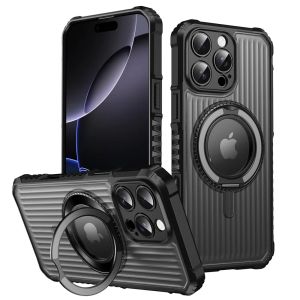 szhaiyu | 360° Rotating Magnetic Case For IPhone 18 17 16 15 14 Pro Max 13 12 11 Pro Plus Anti-Slip Frame Armor Translucent Cover Fundas
