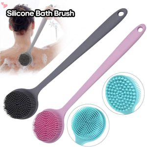 Sincecu Back Scrubber Scrub Body Scrubber Bath Body Brush Soft Silicone With a Long Handle Non-Slip Shower Exfoliate Bathing Massage Double-sided