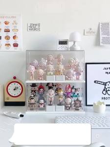 กล่องใส่โมเดล ชั้นวางart toy ตู้โชว์ตุ๊กตา รองรับตุ๊กตาได้ 8-10 ตัว กล่องใสกันฝุ่นกันรอย สามารถวาง DIY ได้
