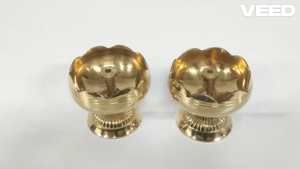 Brass Akhand Jyot Oil Lamp for Diwali Décor – Traditional Pooja Deepam for Home & Temple Long-Lasting Diya (Size - 2x2 Inch | Pack of 1 Pc)