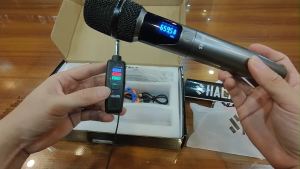 SHALANRA GE288 Professional Wireless Microphone UHF Handheld Rechargeable Dynamic Microphone For Karaoke