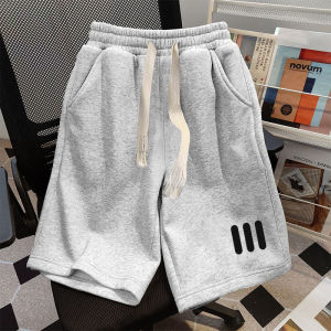 Loose Fit Basketball Shorts Mens Summer Sporty Casual Pants Outdoor Running Breathable Five-Quarter Length Straight Leg
