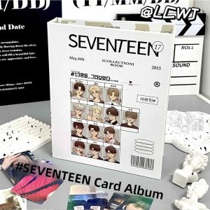 Seventeen Hardshell Card Album High Aesthetic Value Loose Pages 3 Inch Small Card Idol Celebrity Album Storage Book