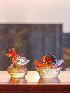 New Chinese Style Home Altar Decoration Lucky Tortoise Money Symbol Ornament Ancient Method Crystal Wealth Attracting Bag Decoration