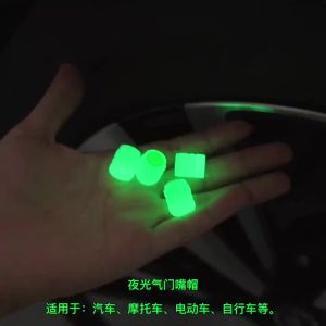 Đêm Phát Sáng Dạ Quang Nắp Van Đa Năng Ô Tô Xe Máy Xe Đạp Bánh Lốp Hub Tạo Kiểu Nắp Trang Trí Amagi