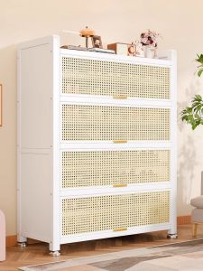 DIBIOU | Steel Shoe Cabinet Multi-Layer Storage