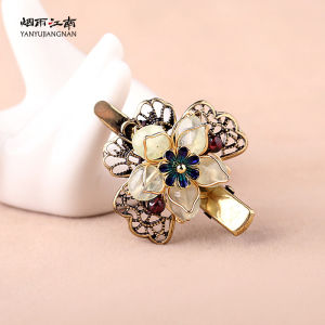 Retro Style Hairpins Womens Ethnic Trendy Decorations Delicate Side Hair Card Headwear Decorative Accessories for Girls