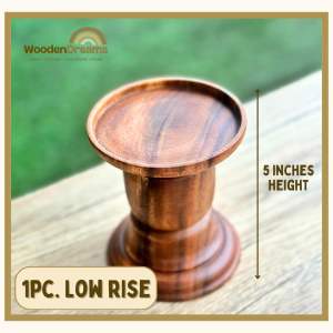 Acacia Wood Candle Holder – 5” 8” 10” Stand | Gift-Ready Decorative Base for Tealight & Jar Candles