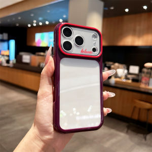 Transparent Bright Color Blocking Case For iPhone 18 Pro 17 Air 16 15 14 13 12 11 Pro Max Plus Shockproof Fashion Phone Cover ﻿