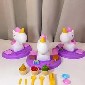 Childrens toy modeling clay set - unicorn ice cream machine - fun toy - educational toy - DIY interactive modeling clay