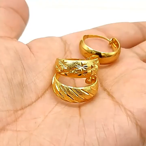 hikaw 18k saudi gold original earrings Sparkling starry hoop earrings for women for mom earrings hypoallergenic non tarnish dangling