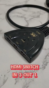 hdmi Splitter in 3 out 1 สายแปลง HDMI 4K 2K 3D 3-Port HD Switch 1.4 Switcher อุปกรณ์เพิ่มช่อง HDMI