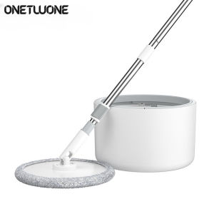 Onetwone Vòng lau với xô 360 xoay Lau Chổi lau sợi siêu vi vòng xô thiết bị quét nhà gạch sạch thùng carton dòng chảy hệ thống lau sàn công cụ máy hút bụi gia dụng