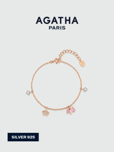 AGATHA | French Chic Mother-of-Pearl Snowflake Heart-shaped Puppy Design Bracelet
