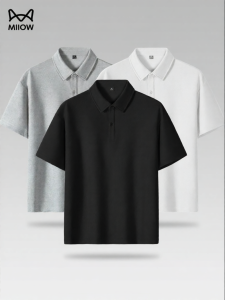 MiiOW | Mens High Quality Business Polo Shirt Short Sleeve